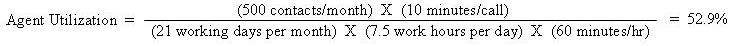Agent Utilization Formula Example_Service Desk KPIs
