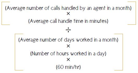 Agent Utilization Formula