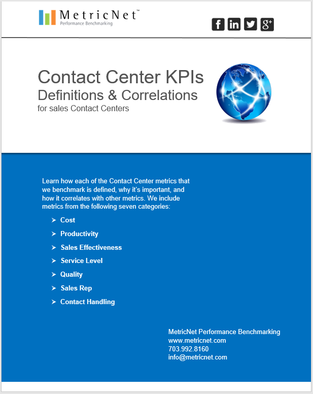 Sales Contact Center Metrics | An Introduction eBook from MetricNet