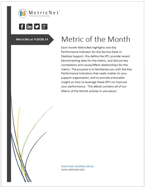 FUSION 14 eBook from MetricNet, the leading provider of IT Service and Support benchmarks worldwide