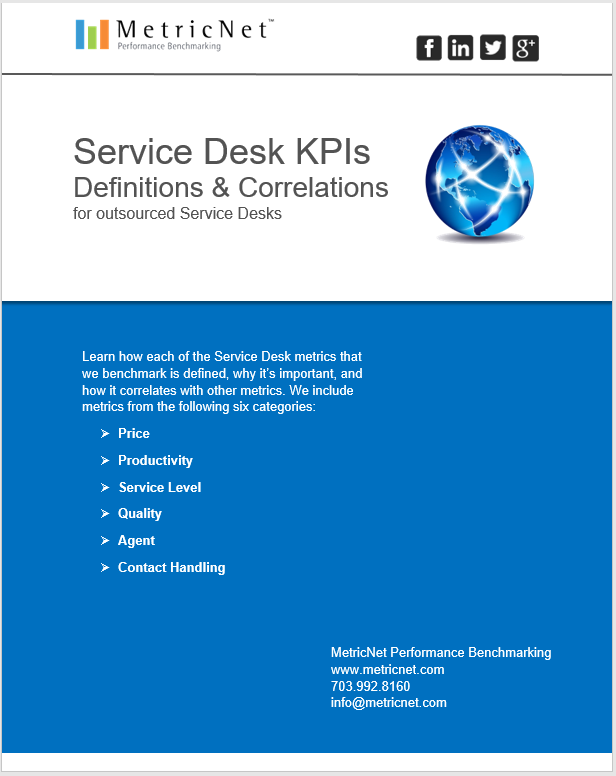 Introduction to Outsourced IT Service Desk Metrics Definitions
